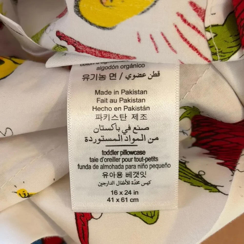 Pottery Barn Kids Dr Seuss The Grinch Christmas Holiday 3 Pc Toddler Sheet Set